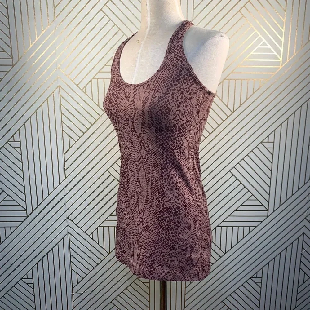 Lululemon Cool Racerback Tank‎ Top Desert Snake Berry Multi Pink Red Size 4